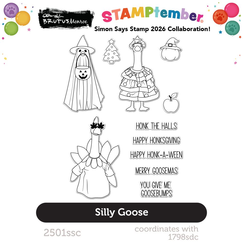 Brutus Monroe Silly Goose STAMPtember Exclusive Stamps 2501ssc