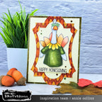 Brutus Monroe Silly Goose STAMPtember Exclusive Stamps and Dies Annie Thanksgiving Card