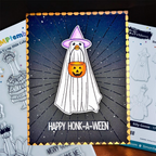 Brutus Monroe Silly Goose STAMPtember Exclusive Stamps and Dies Carrianne Halloween Card