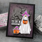 Brutus Monroe Silly Goose STAMPtember Exclusive Stamps and Dies Cathy Zielske Halloween Card