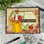 Brutus Monroe Silly Goose STAMPtember Exclusive Stamps and Dies Goose Thanksgiving Card Shalana