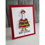 Brutus Monroe Silly Goose STAMPtember Exclusive Stamps and Dies Merry Goosemas Card