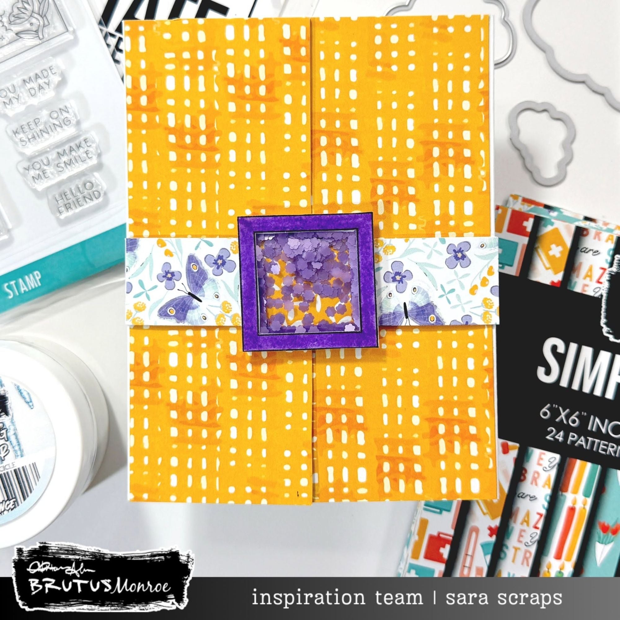 Brutus Monroe Simple Occasions 6x6 Paper Pad bru1104 butterflies