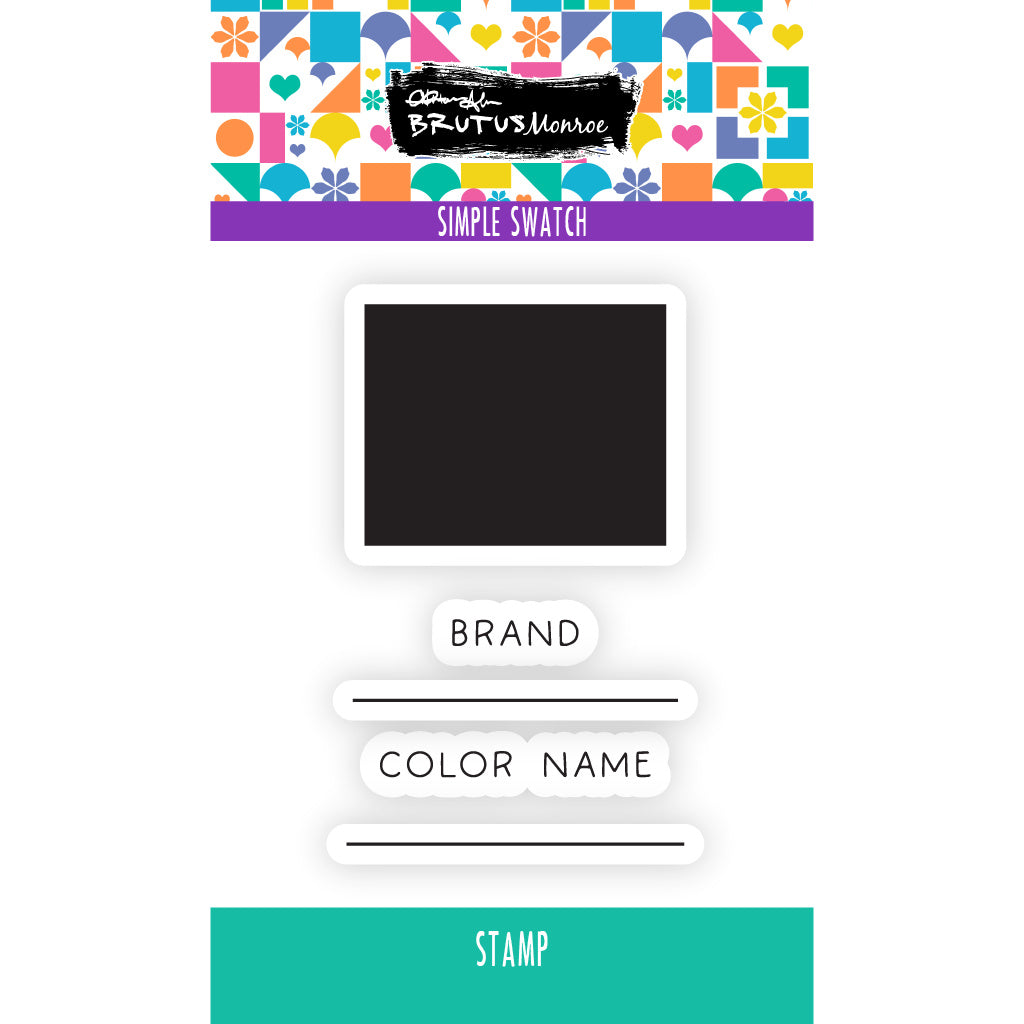 Brutus Monroe Simple Swatch Clear Stamp Set bru8012-2