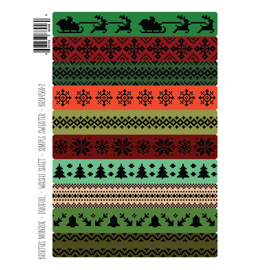 Brutus Monroe Simple Sweater DuoFoil Washi Sheets bru4560-2