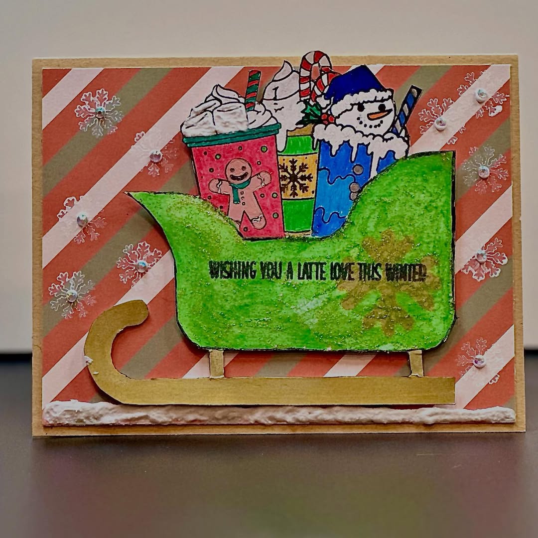 Brutus Monroe Sleigh Ride A2 Layering Stencils bru7240-2 latte