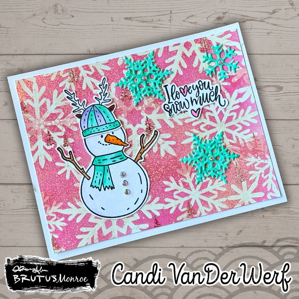 Brutus Monroe Snow Much Clear Stamps bru3570 snowflakes