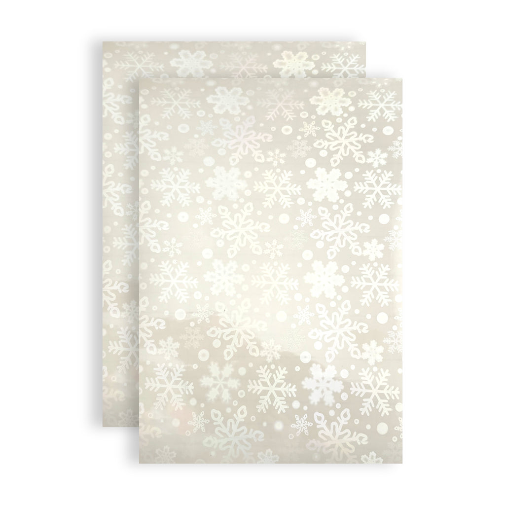 Brutus Monroe Snowflake Sparkle Overlay Adhesive Sheets bru6027
