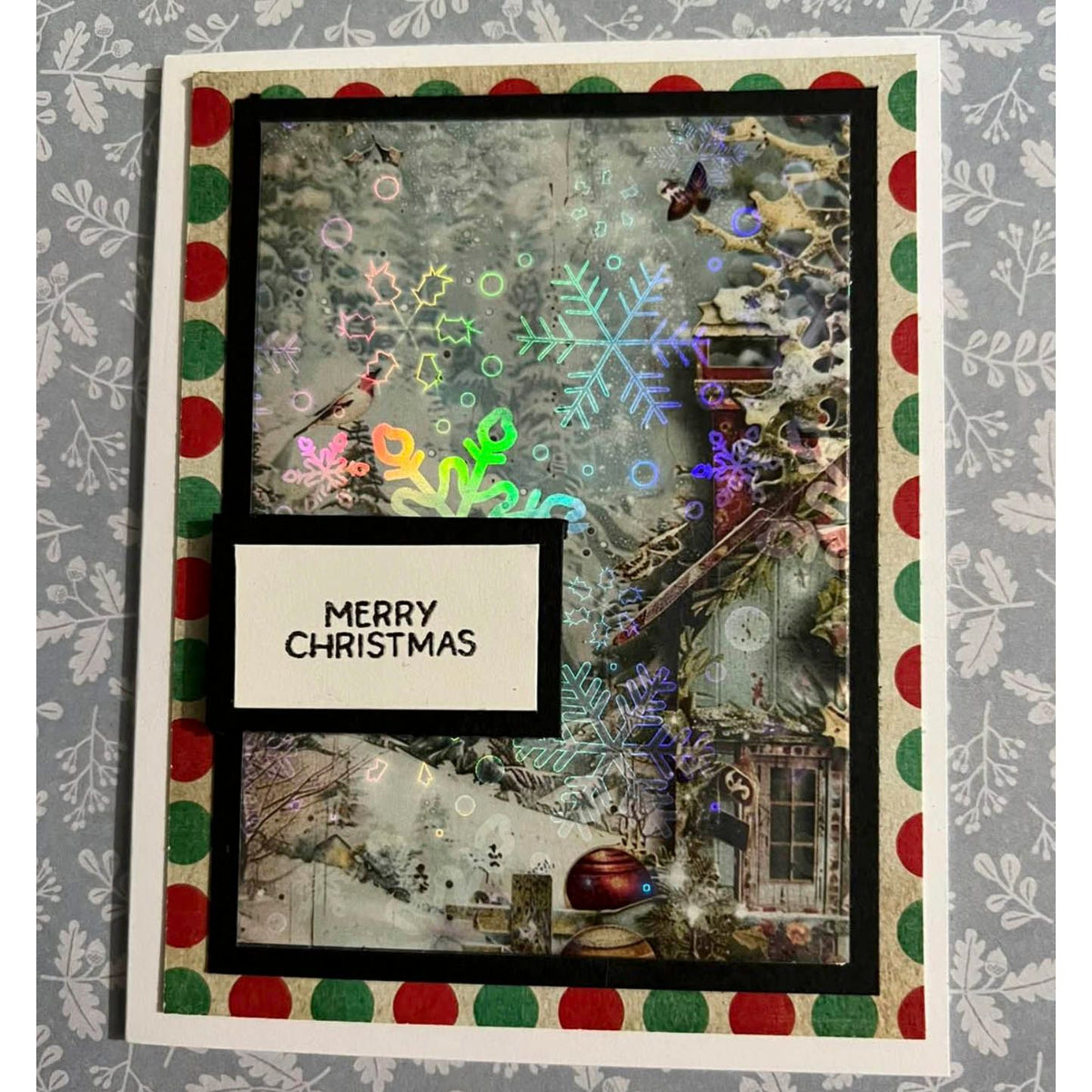 Brutus Monroe Snowflake Sparkle Overlay Adhesive Sheets bru6027 merry christmas winter card