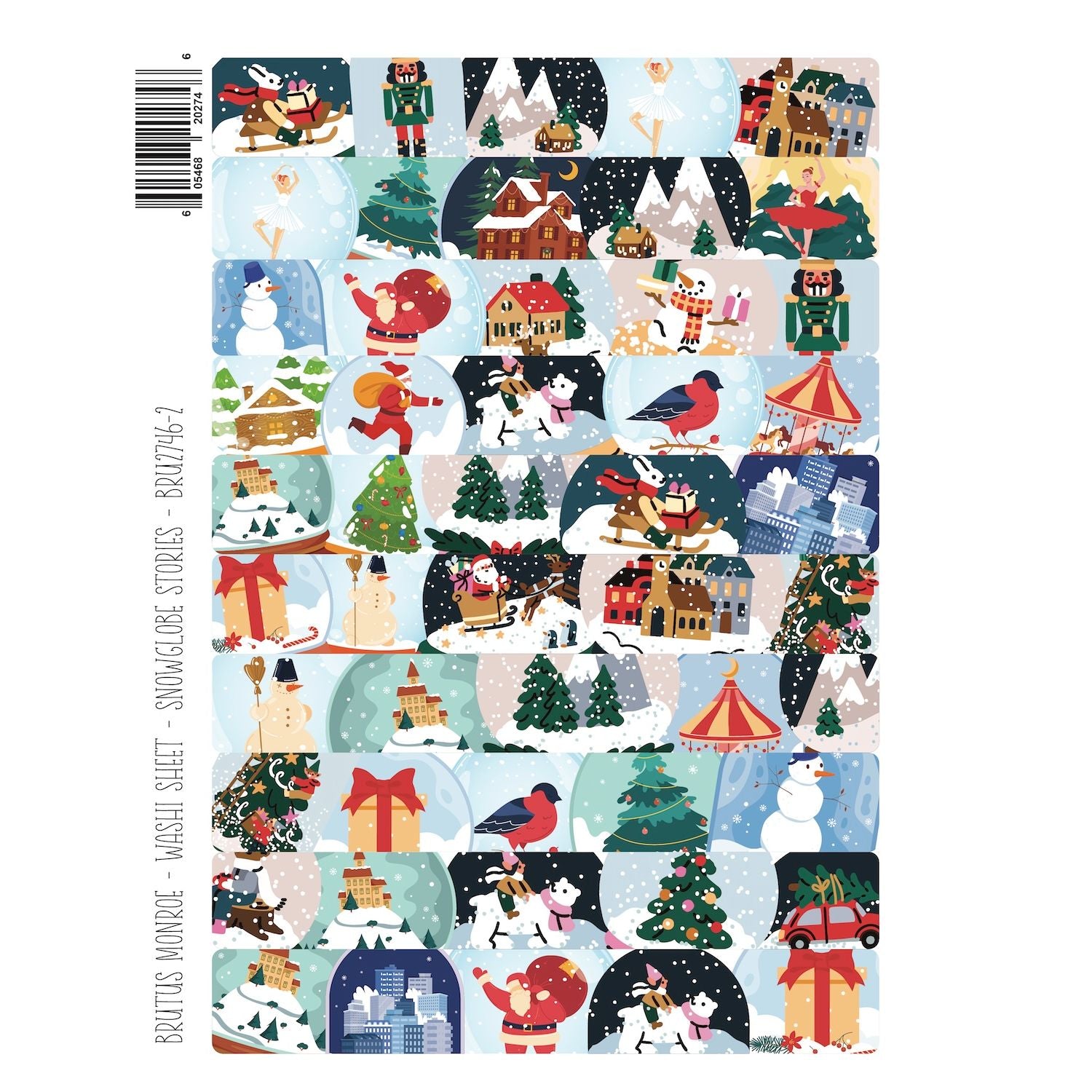 Brutus Monroe Snowglobe Stories Washi Sheets bru2746-2
