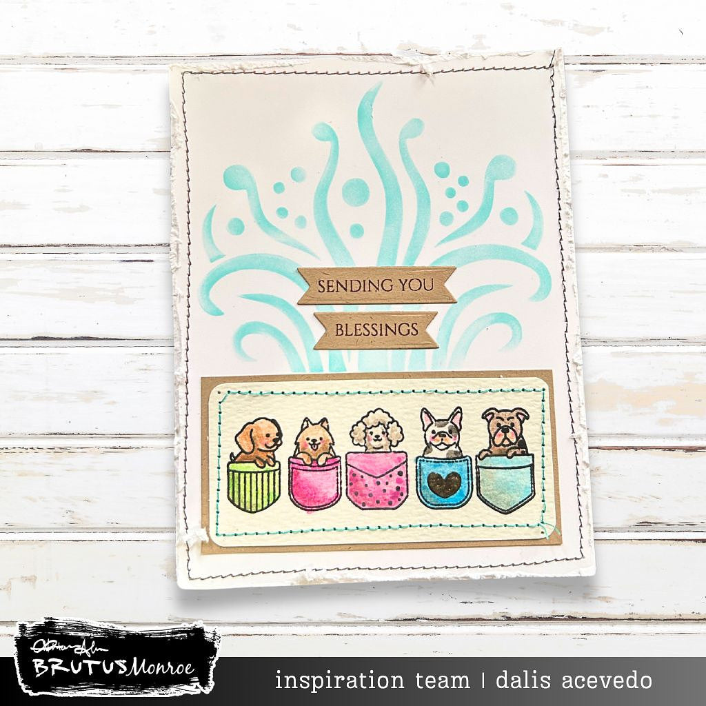 Brutus Monroe So Jelly A2 Stencil bru4475-2 dogs