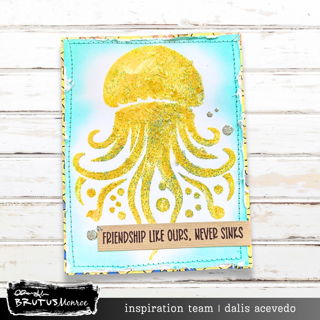 Brutus Monroe So Jelly A2 Stencil bru4475-2 friendship