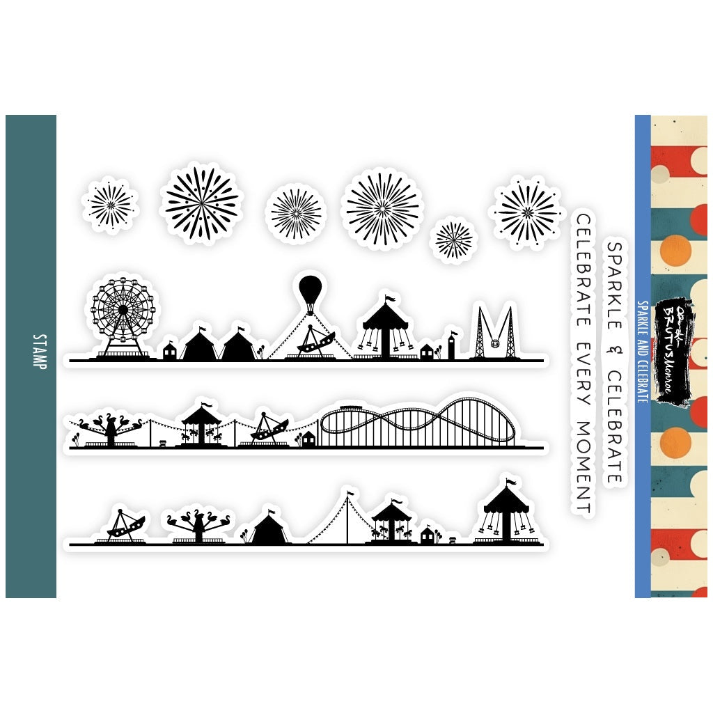 Brutus Monroe Sparkle and Celebrate Clear Stamp Set bru0840