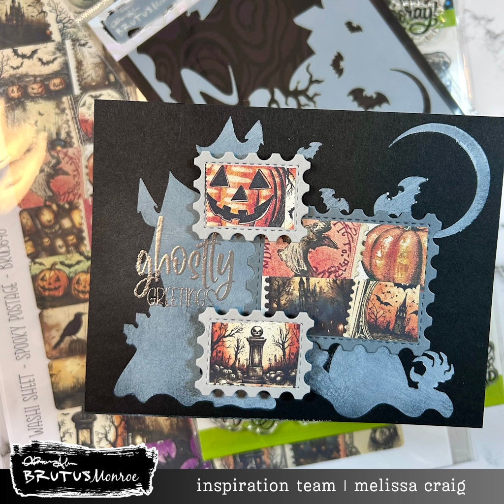 Brutus Monroe Spooky Postage Washi Sheets bru5646 ghostly