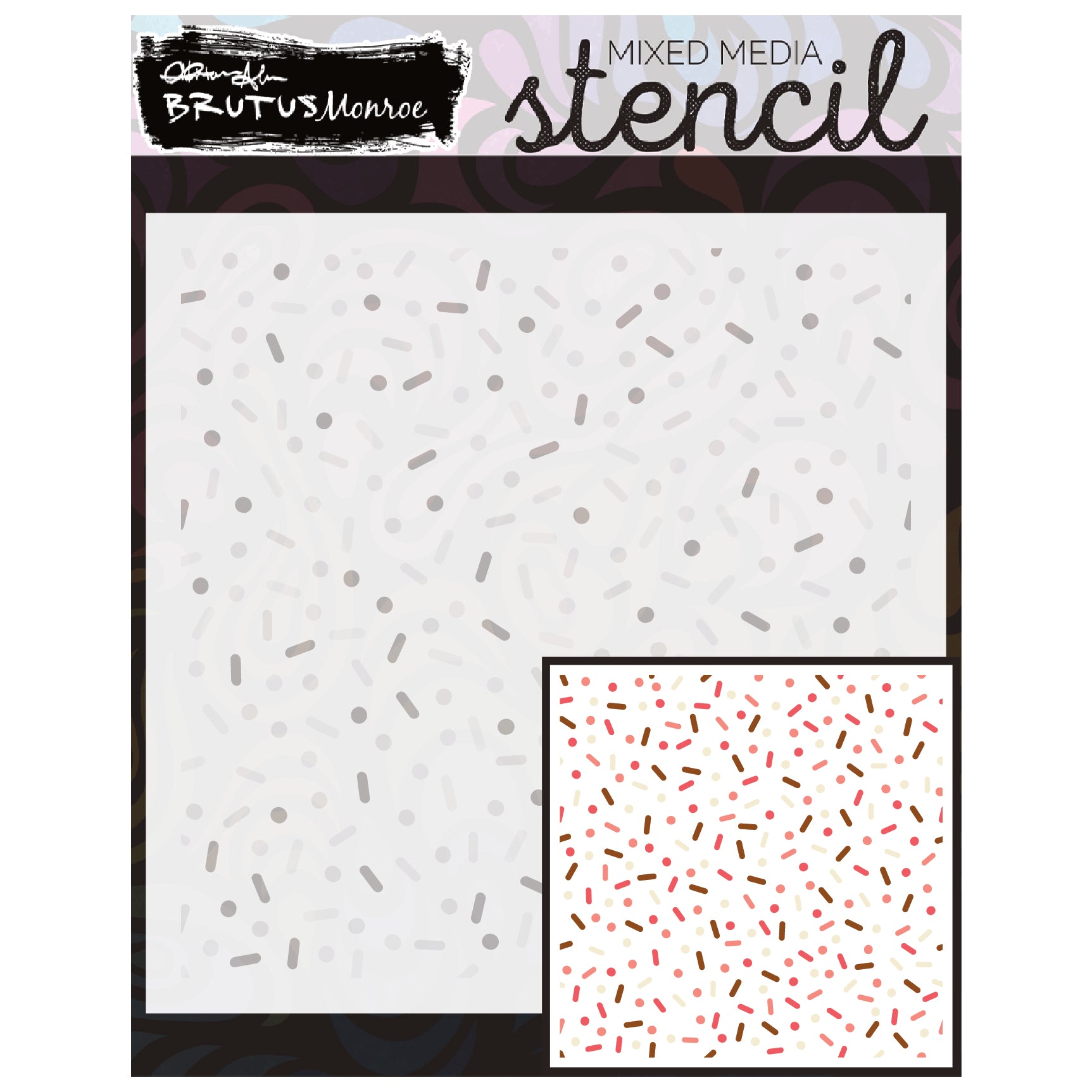 Brutus Monroe Sprinkles Mixed Media Layering Stencils bru4974
