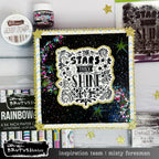 Brutus Monroe Stars Shine Clear Stamp bru1882 stars