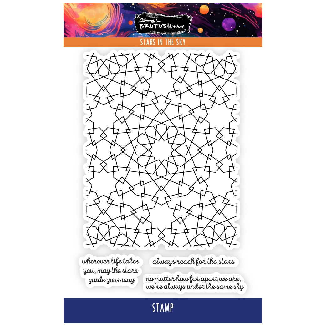 Brutus Monroe Stars in the Sky 4x6 Clear Stamp Set bru4108