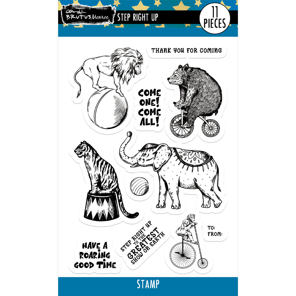 Brutus Monroe Step Right Up Clear Stamp Set bru2285-2*