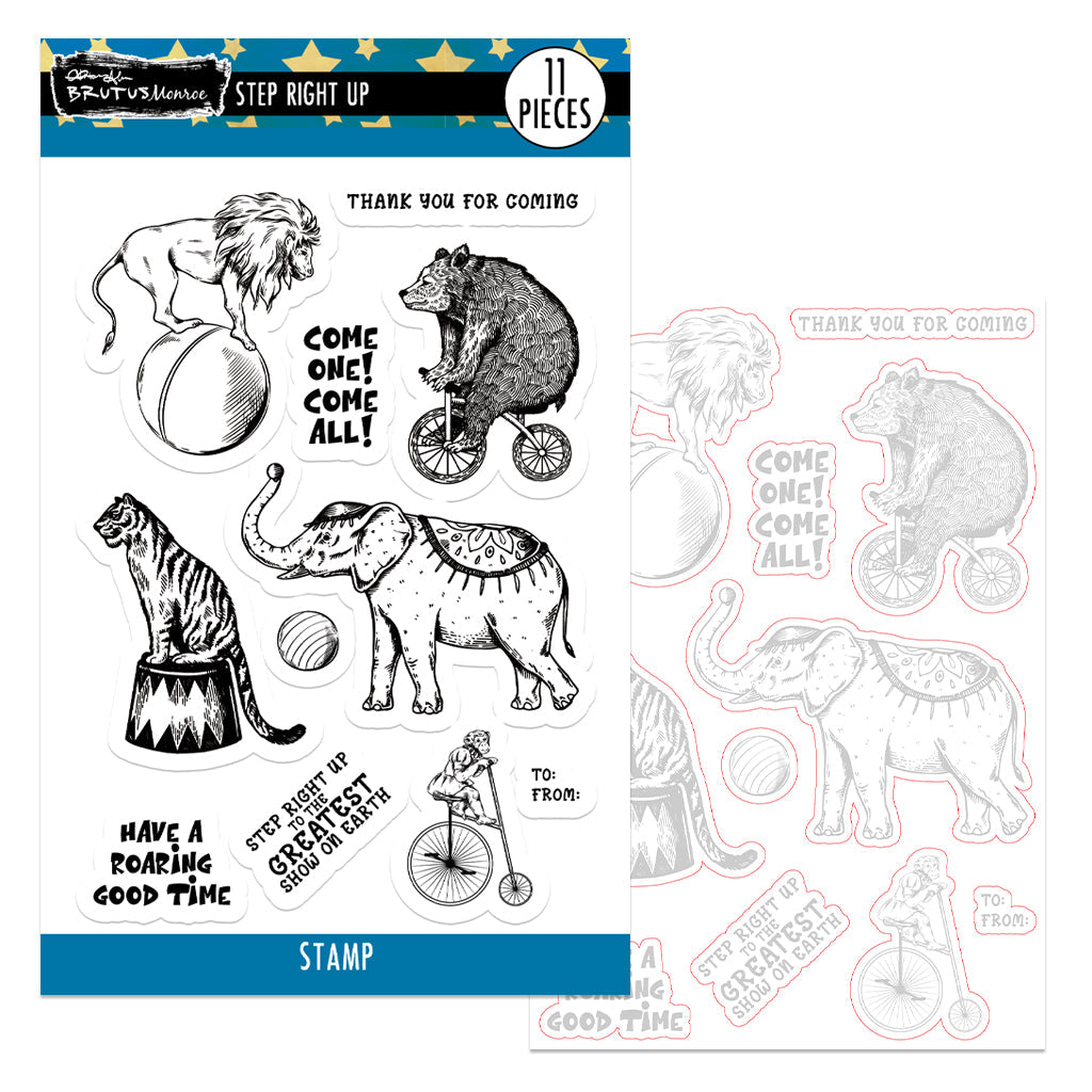 Brutus Monroe Step Right Up Stamp and Die Set bru3328*