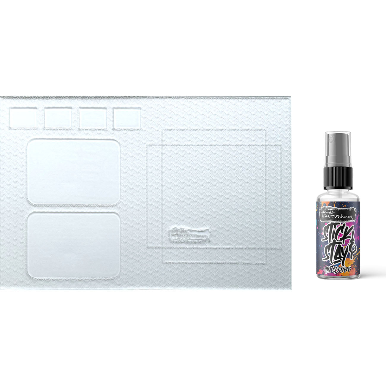 Brutus Monroe Stick and Stay Blending Mat and Cleaner Bundle