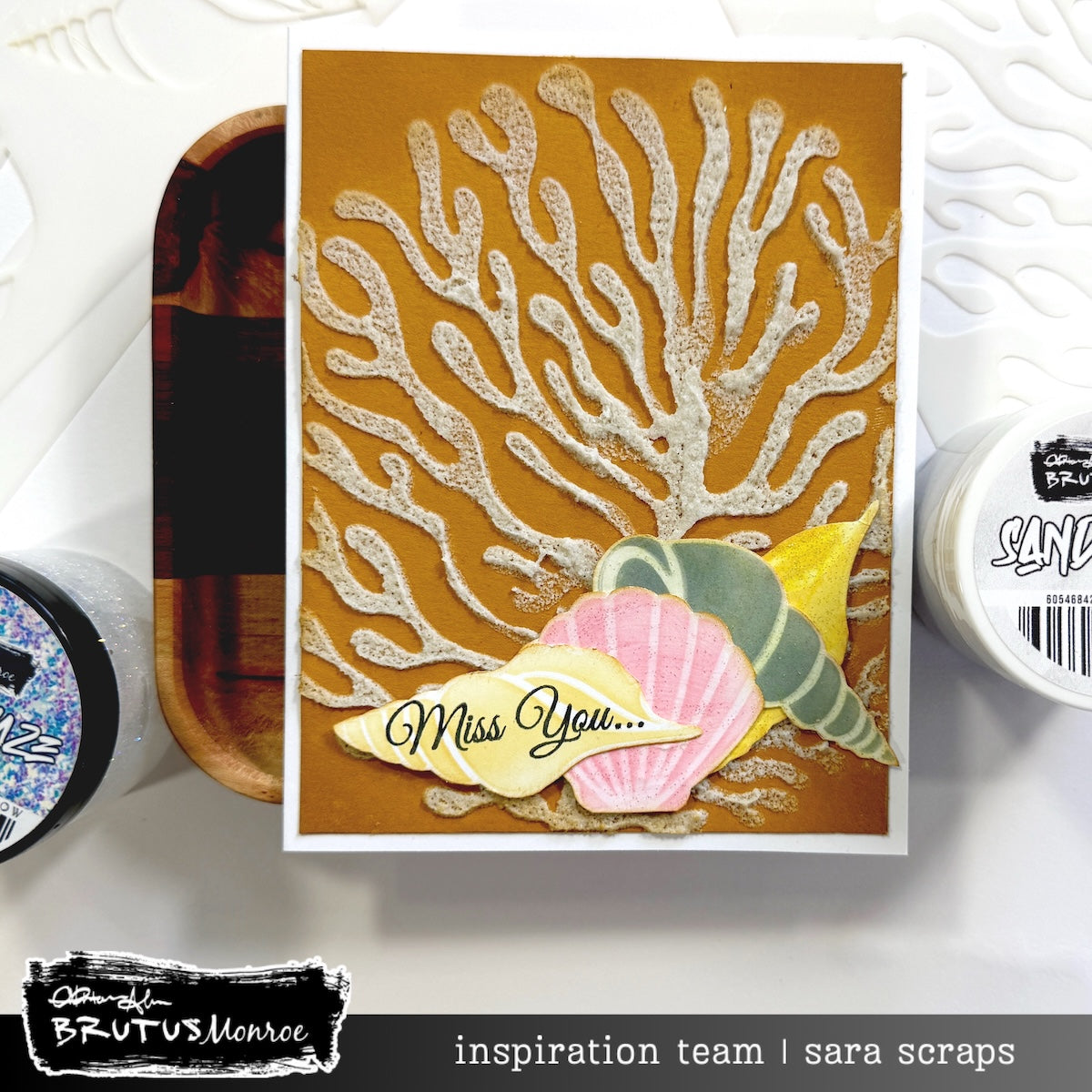 Brutus Monroe Summer and Shells Slide Show Stencil Bundle miss you