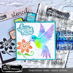 Brutus Monroe Sweet Nectar Mixed Media Stencil bru1672-2 happy birthday