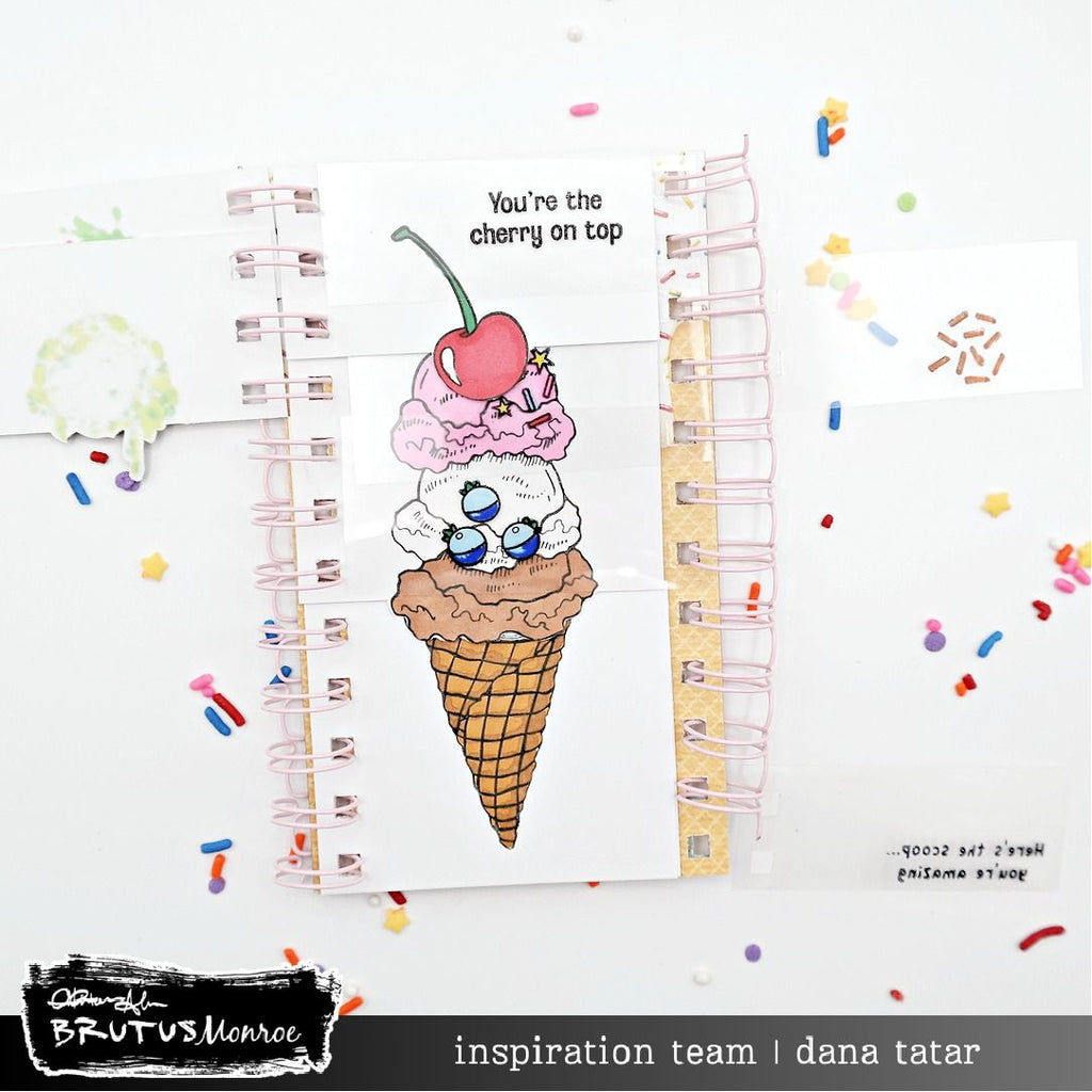 Brutus Monroe Sweet Summer Toppings Clear Stamps bru4647 ice cream