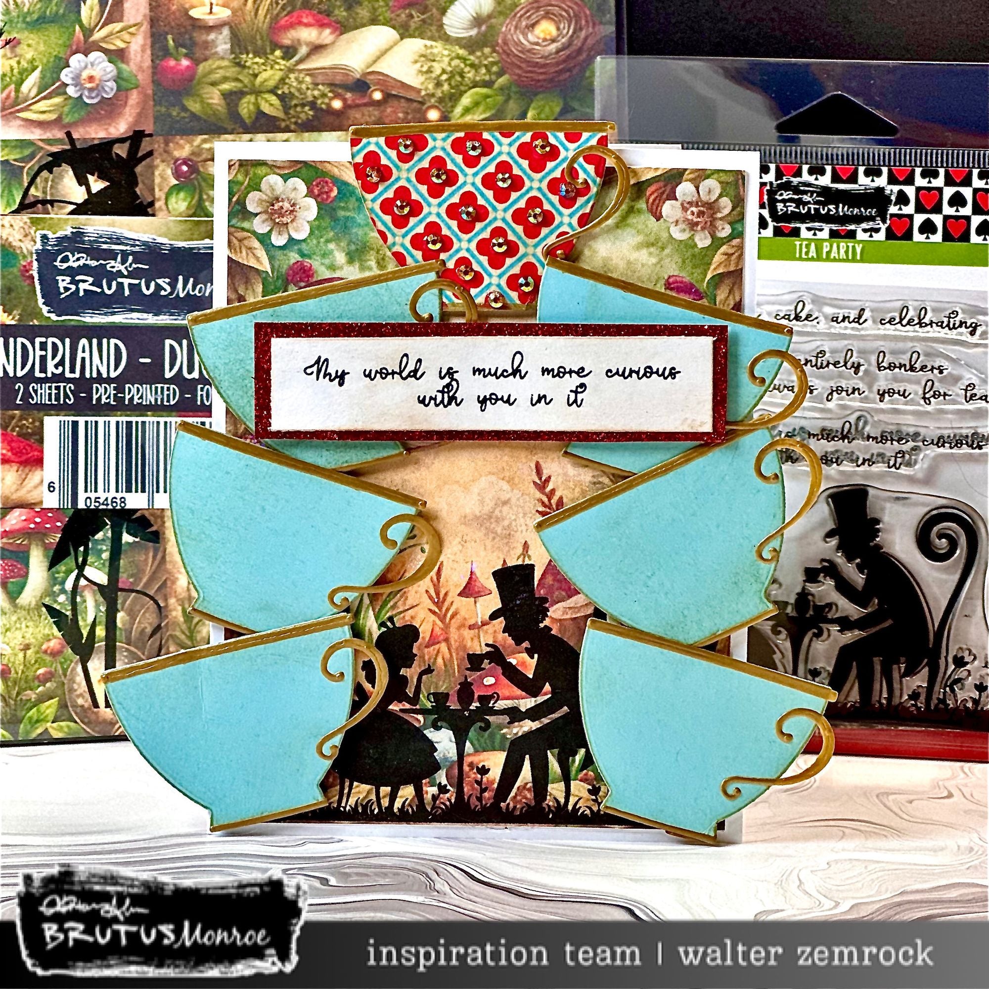Brutus Monroe Tea Party Clear Stamp Set bru5683 tea