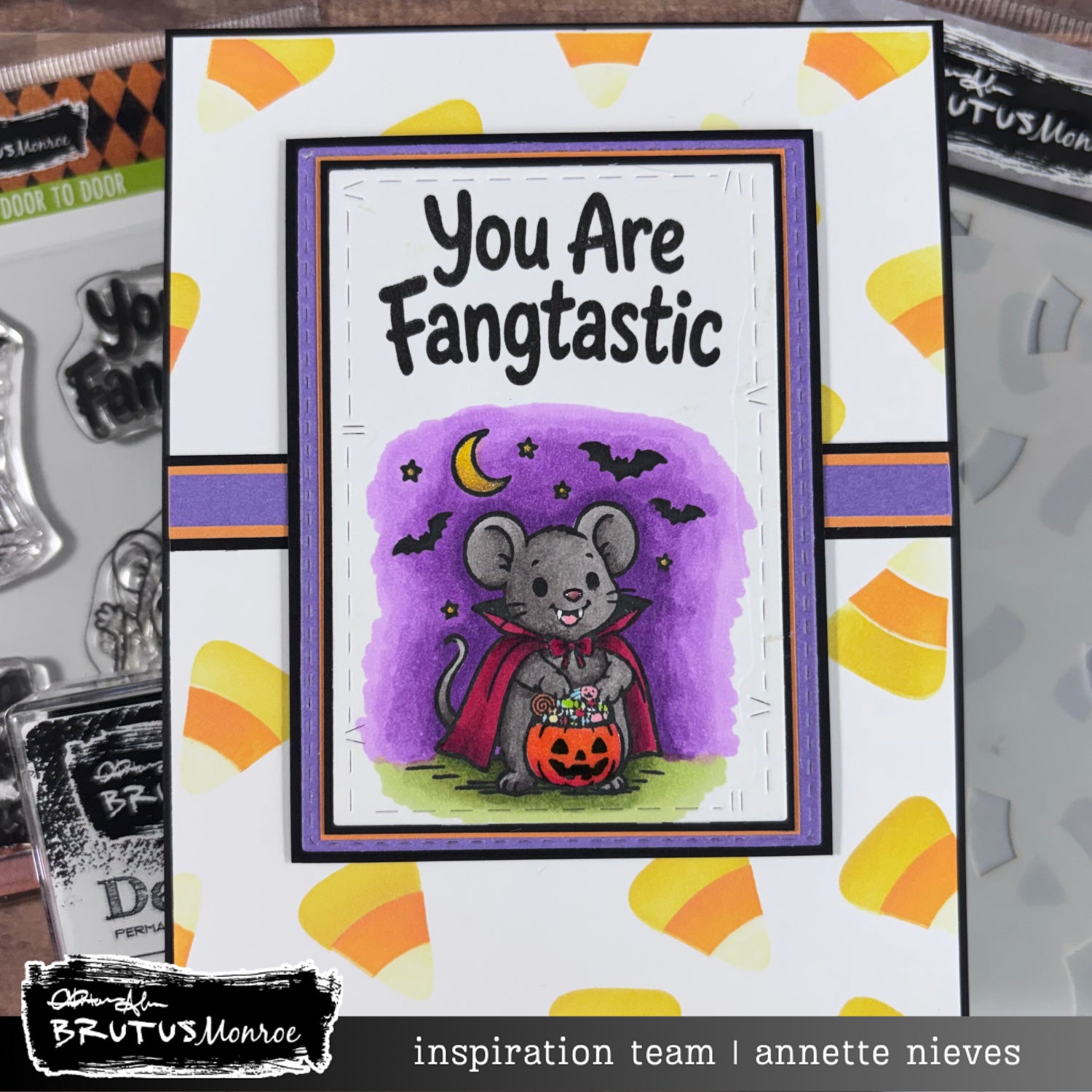 Brutus Monroe Theodore Door to Door Clear Product bru6975 you are fangtastic halloween vampire card annette nieves