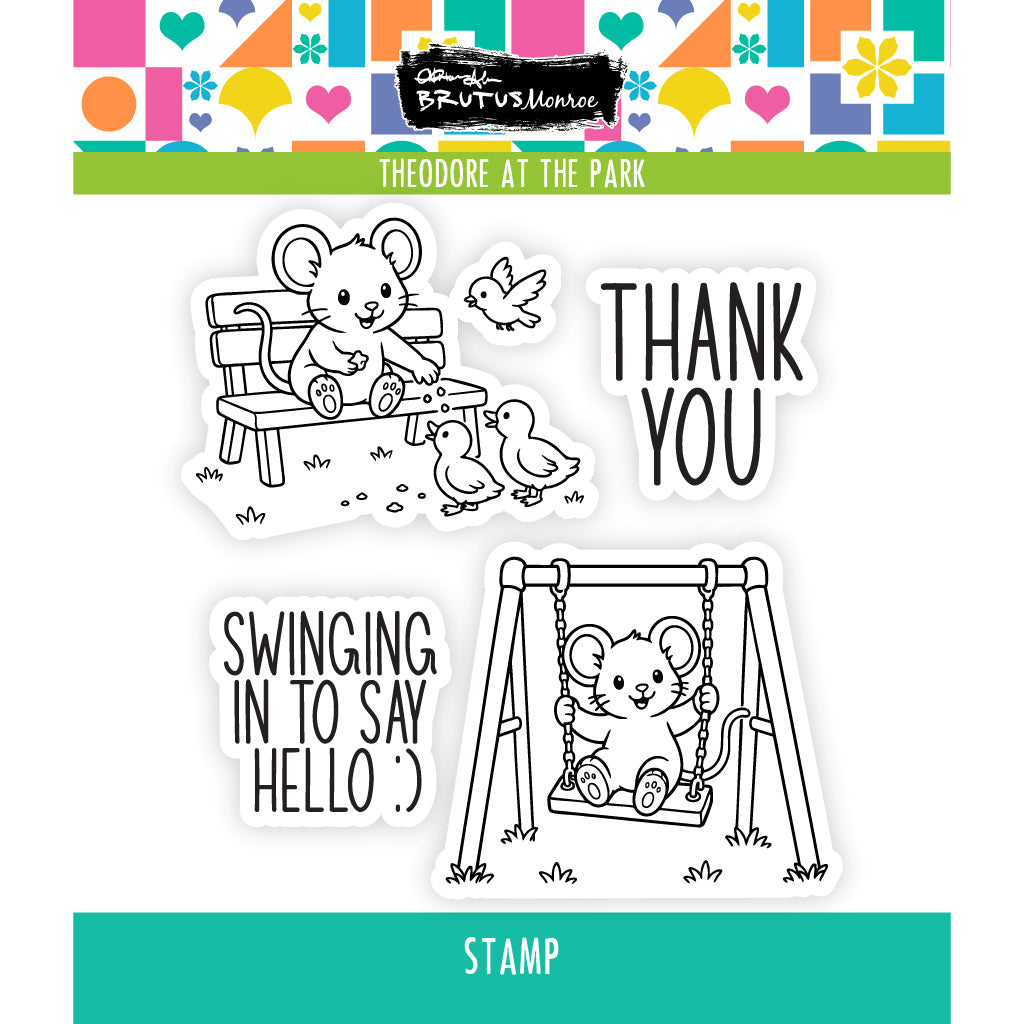 Brutus Monroe Theodore at the Park Clear Stamp Set bru6456