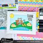 Brutus Monroe Theodore at the Park Clear Stamp Set bru6456 thank you
