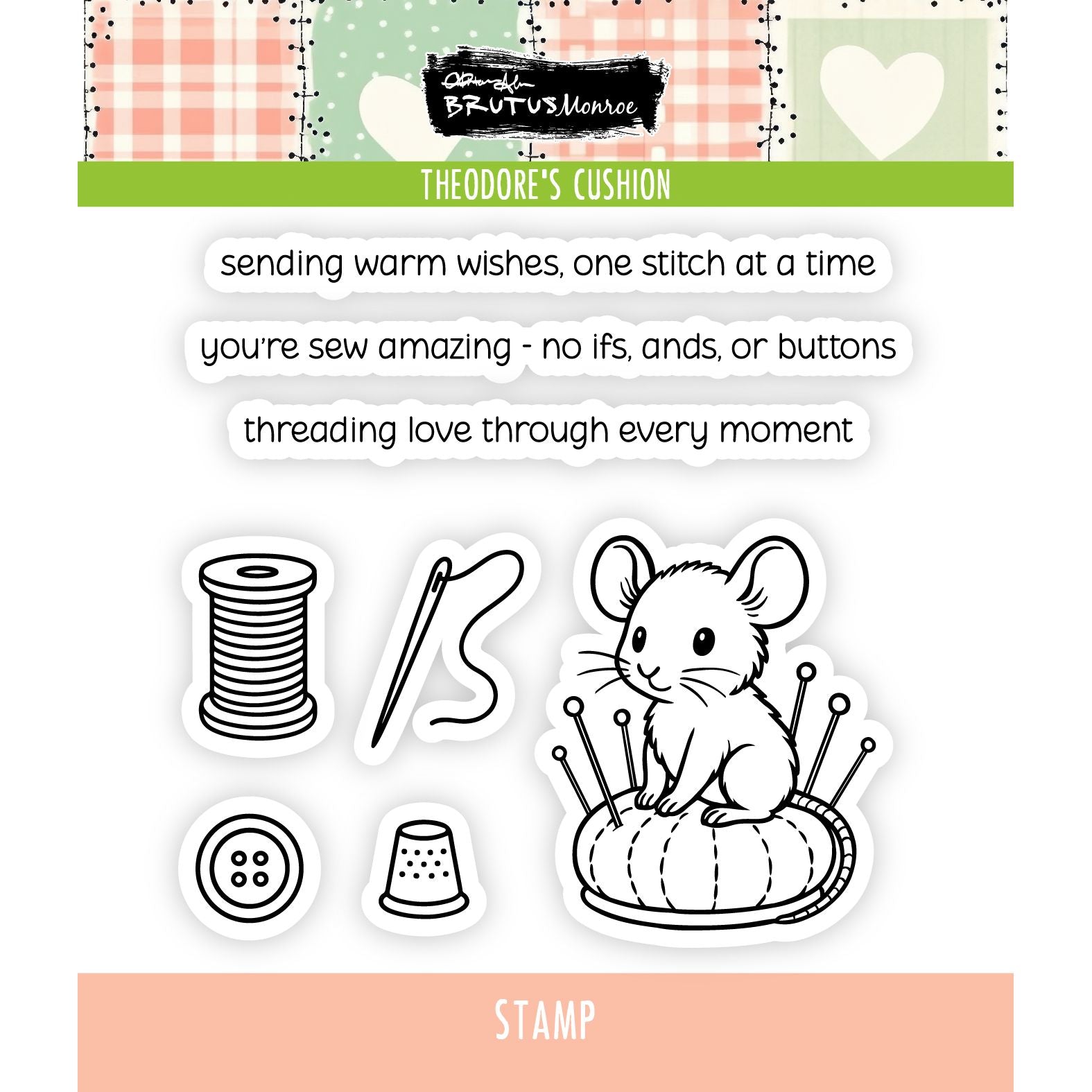 Brutus Monroe Theodore's Cushion Clear Stamps bru6127