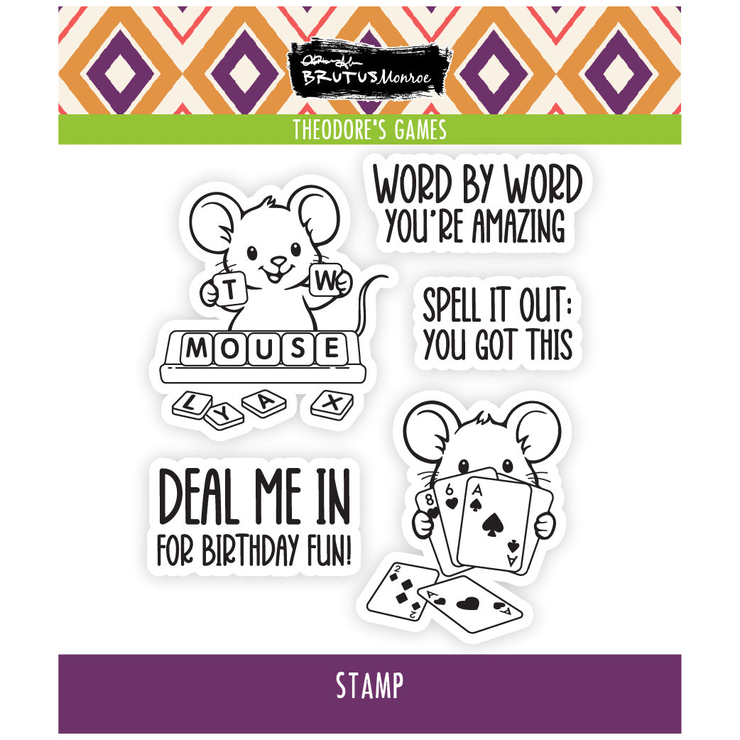 Brutus Monroe Theodore's Games Clear Stamp Set bru6820-2