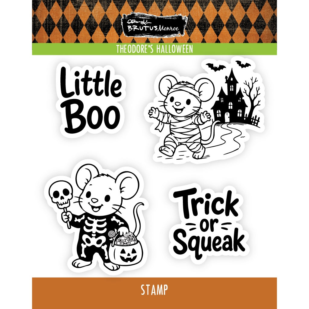 Brutus Monroe Theodore's Halloween Clear Stamp Set bru8424