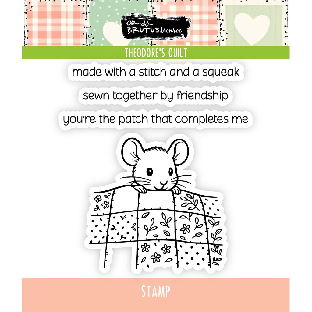 Brutus Monroe Theodore's Quilt Clear Stamps bru0850