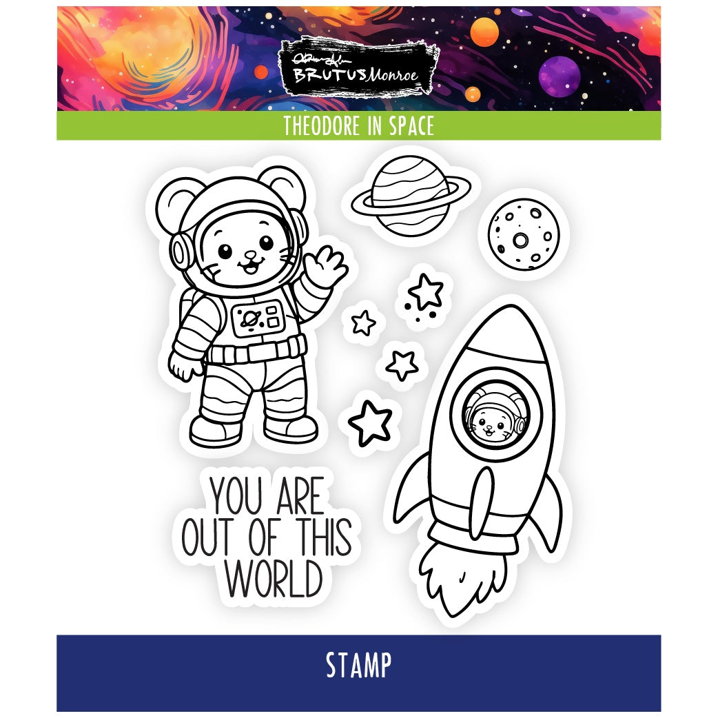 Brutus Monroe Theodore's in Space 4x4 Clear Stamp Set bru7615-2
