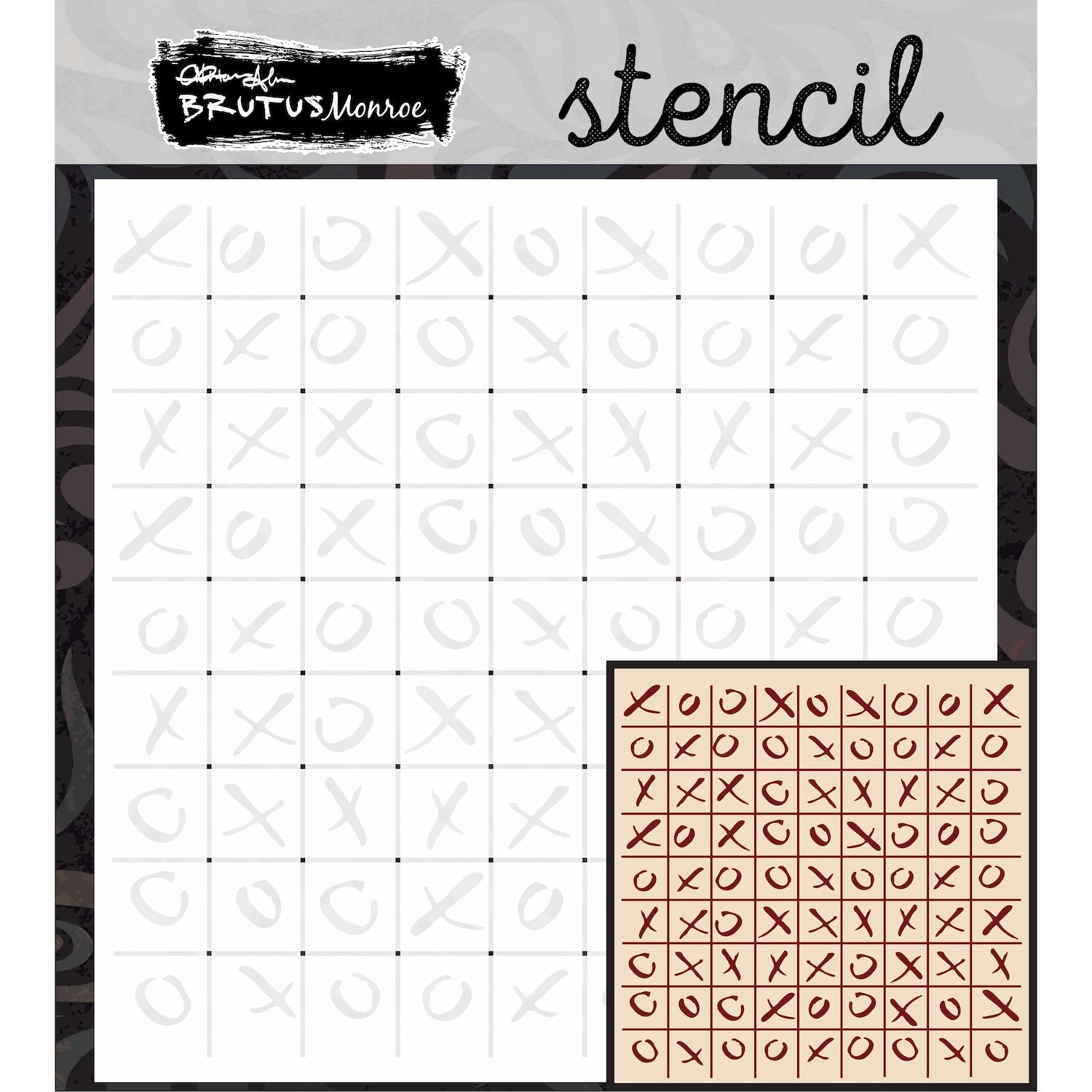 Brutus Monroe Tic Tac Toe Layering Stencils bru5485