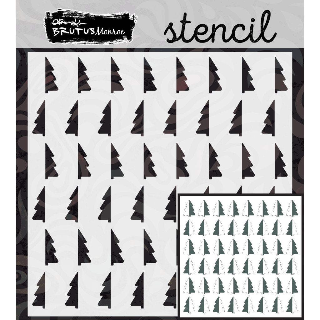 Brutus Monroe Tree Grid Flippin 6x6 Stencil bru3191-2
