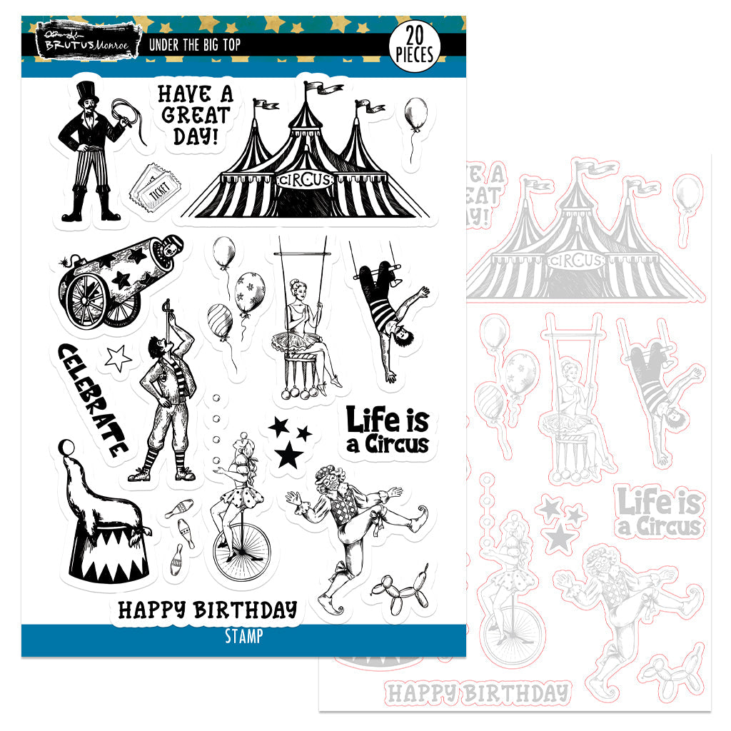 Brutus Monroe Under the Big Top Stamp and Die Set bru3120*