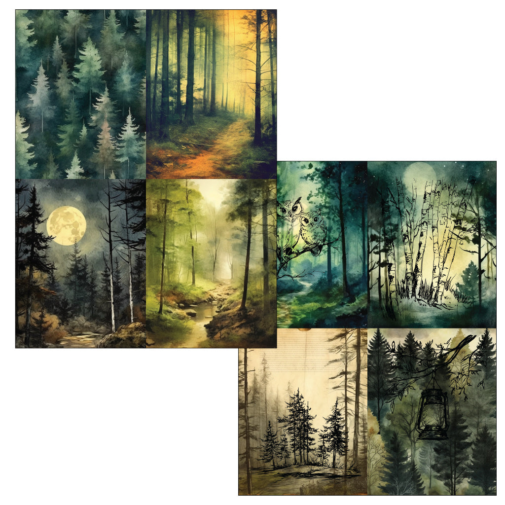 Brutus Monroe Watercolor Forest DuoFoil Sheets bru2546