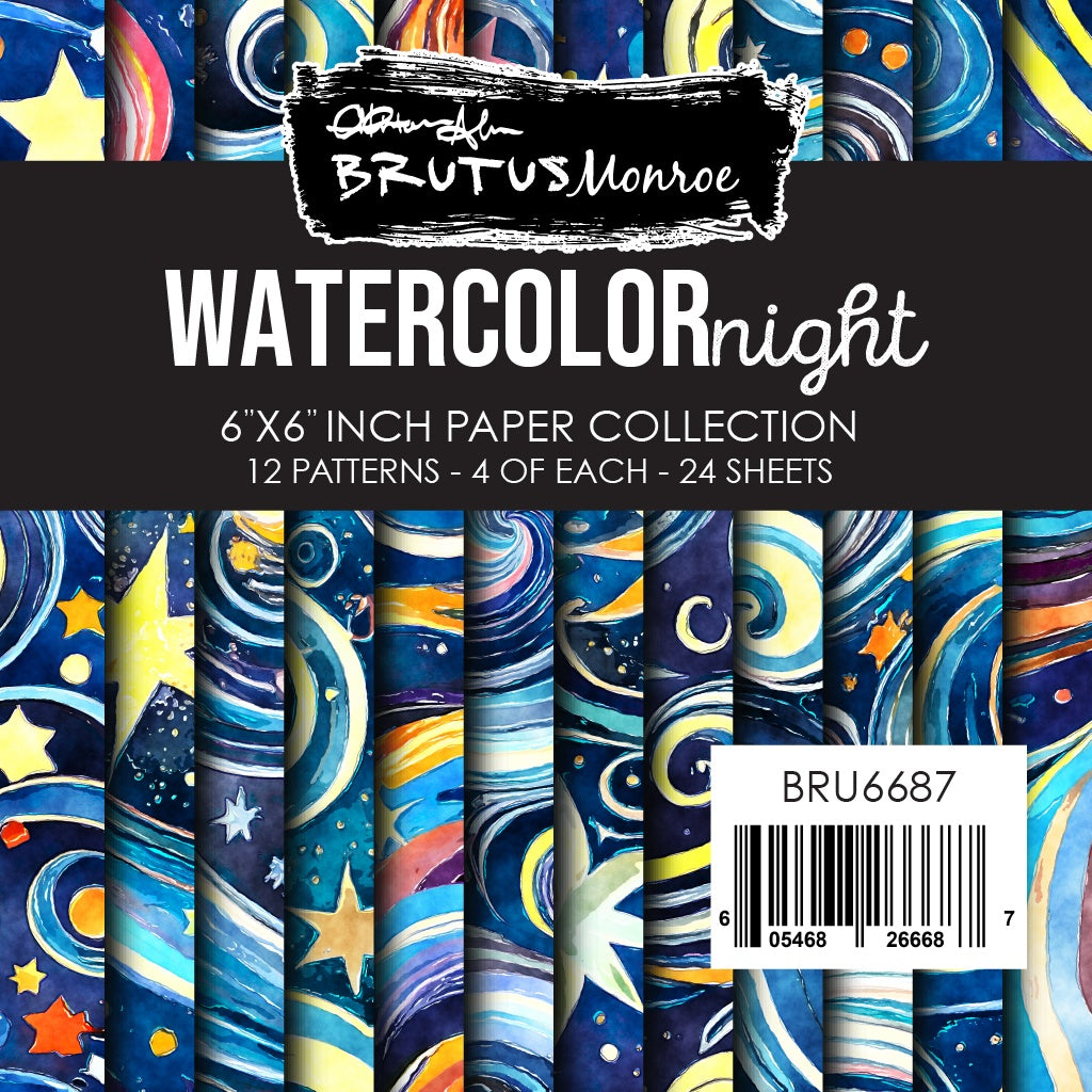 Brutus Monroe Watercolor Night 6x6 Paper Pad bru6687
