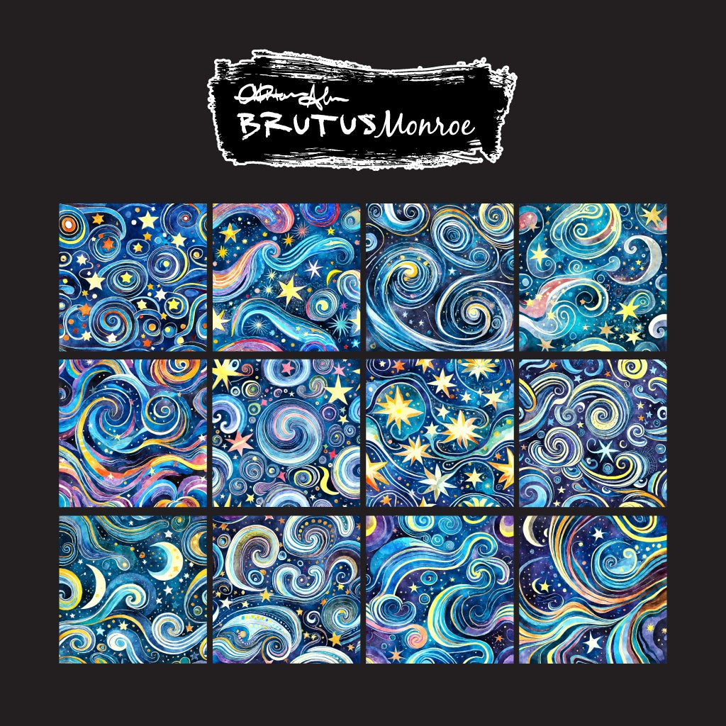 Brutus Monroe Watercolor Night 6x6 Paper Pad bru6687 space