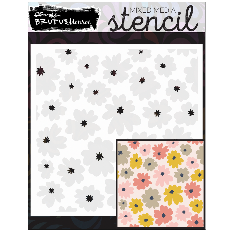 Brutus Monroe Wildflowers Layering Stencils bru2534