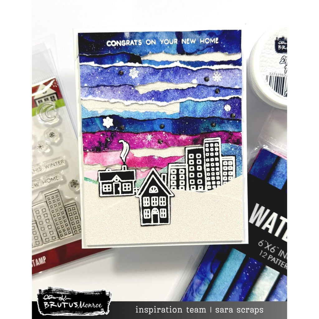 Brutus Monroe Winter Home Clear Stamp Set bru1829 home