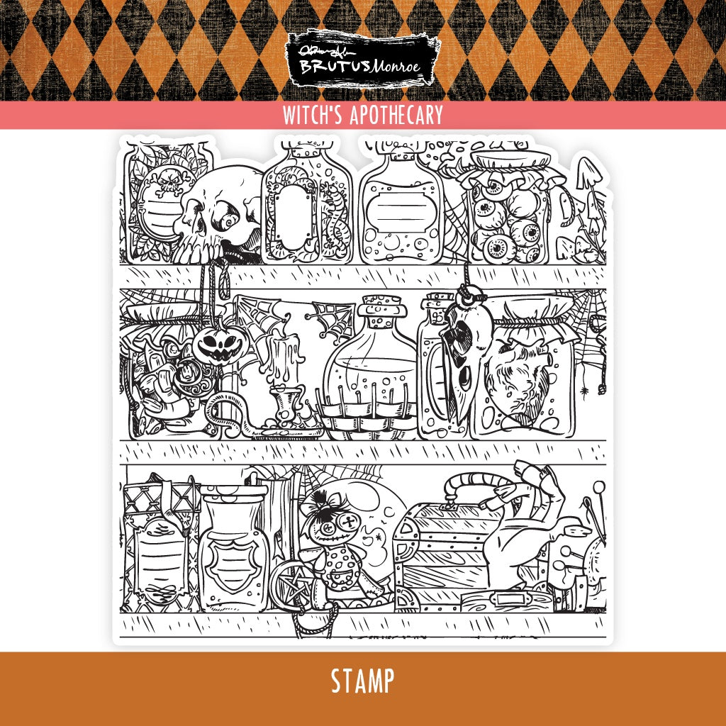 Brutus Monroe Witch's Apothecary Clear Stamp Set bru6209