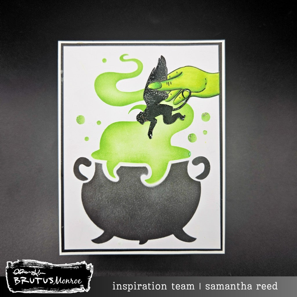Brutus Monroe Witch's Brew A2 Stencil bru9482 cauldron