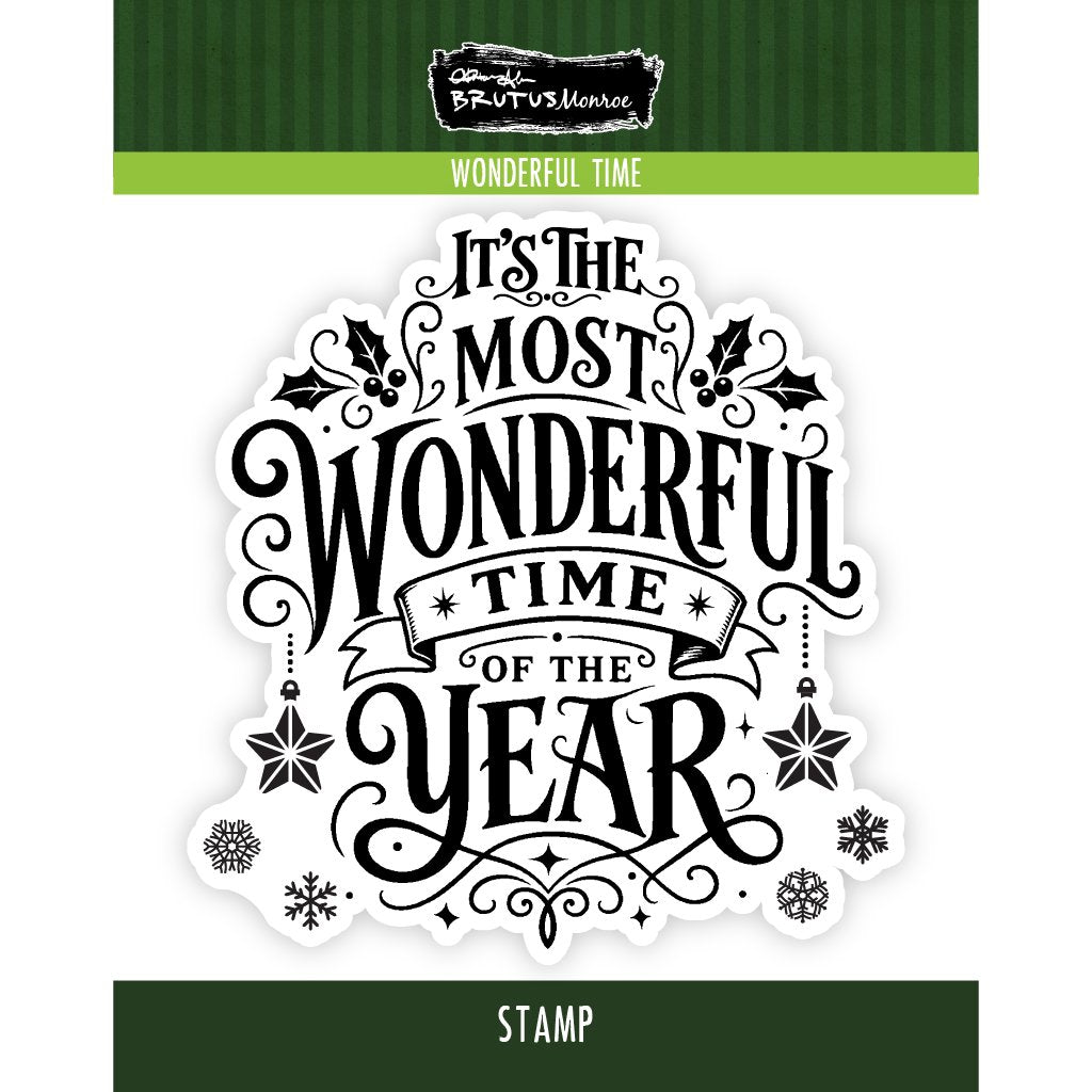 Brutus Monroe Wonderful Time Clear Stamp bru5740