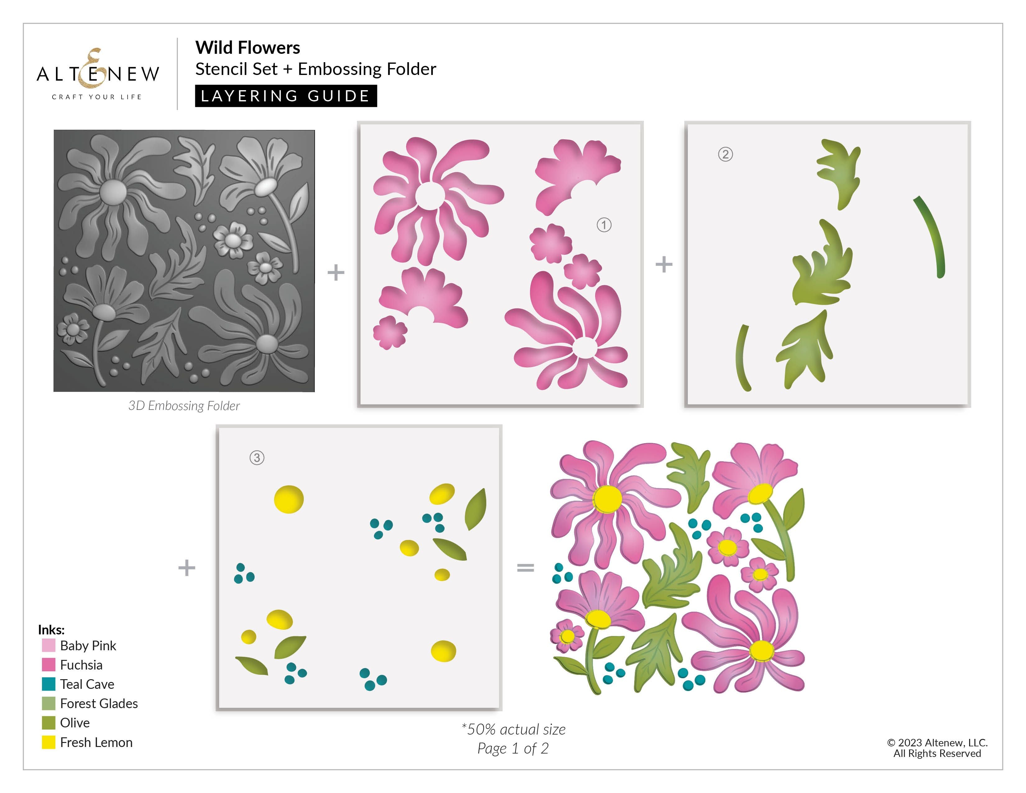 Wild Flower Stencils for Painting on Wood Wildflowers Roses