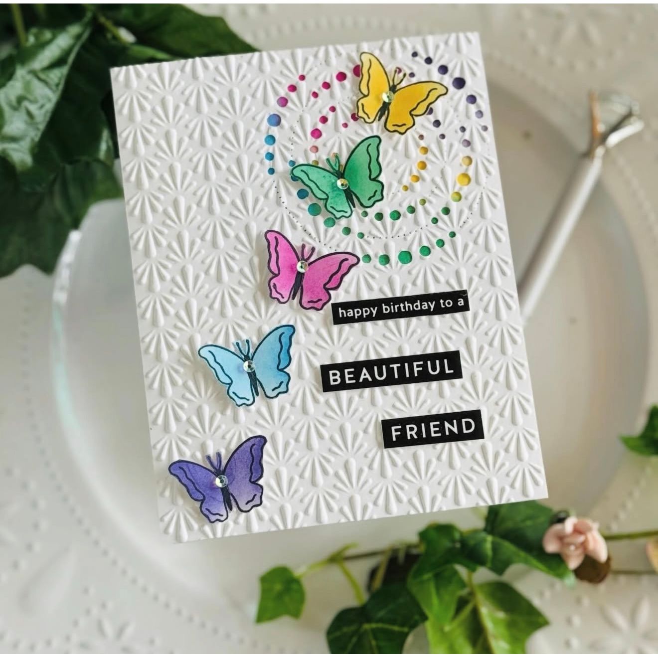 Simon Says Stamp Bubble Spin Wafer Dies s1095 Beautiful Moments BIrthday Card