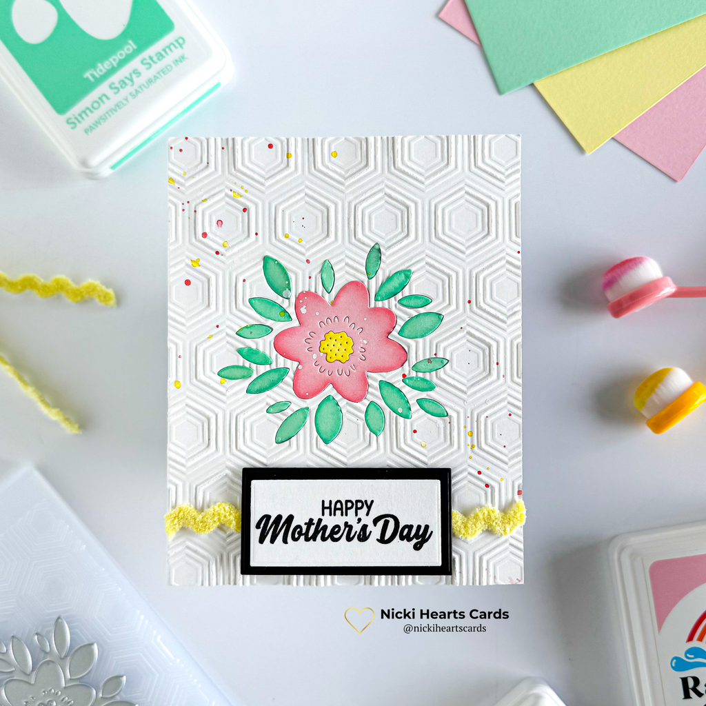 Simon Says Stamp Bubble Flower and Leaves Wafer Dies s991 You Are My Favorite Mother's Day Card | color-code:ALT05